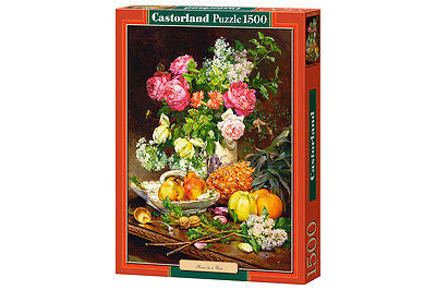 Puzzle 1500 KWIATY W WAZONIE  jigsaw ROSES IN A VASE NEW CASTORLAND *JBook