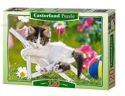 PUZZLE 120 AFTERNOON SIESTA jigsaw KOTEK NA LEZACZKU CASTORLAND *JBook