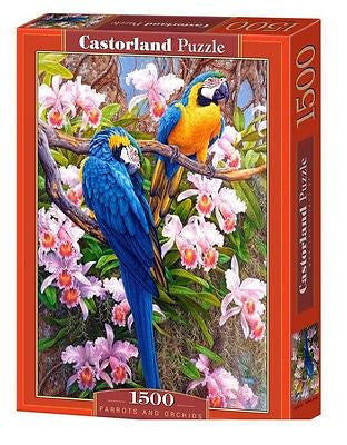Puzzle 1500 PARROTS AND ORCHIDS  jigsaw PAPUGI I KWIATY CASTORLAND *JBook