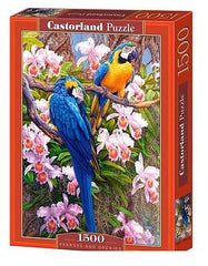 Puzzle 1500 PARROTS AND ORCHIDS  jigsaw PAPUGI I KWIATY CASTORLAND *JBook