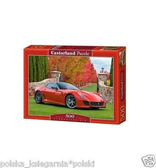 PUZZLE 500 CZERWONE FERRARI  jigsaw  RED FERRARI 599 GTO CASTORLAND *JBook