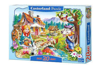 Puzzle 20 MAXI  CZERWONY KAPTUREK jigsaws  RED RIDING HOOD CASTORLAND *JBook