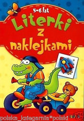 LITERKI Z NAKLEJKAMI 5-6 lat dla dzieci POLISH BOOK polska ksiegarnia 24h*JBOOK