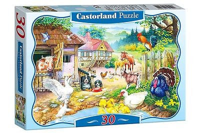 PUZZLE 30 animals on the FARM jigsaw FARMA zwierzeta na farmie kids  *JBook