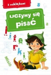 UCZYMY SIE PISAC z naklejkami jezyk polski nauka pisania ALFABET  *JBook