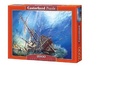 Puzzle 2000 SEA SHIPWRECK jigsaw ZATOPINY STATEK  CASTORLAND *JBook