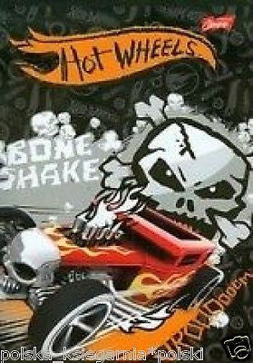 ZESZYT w 3 linie HOT WHEELS dla dzieci 16 stron polska ksiegarnia *JBooks