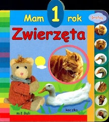 MAM 1 ROK ZWIERZETA dzieci kartonowa bajka po polsku POLISH ksiazka *T *JBooks