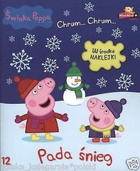 SWINKA PEPPA PADA SNIEG CZ.12 dla dzieci zadania i naklejki wys. 24h! *JBook