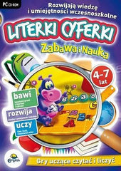 GRA KOMPUTEROWA LITERKI CYFREKI ZABAWA I NAUKA 4-7 lat PC CD-ROM  *JBook