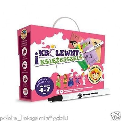 KROLEWNY I KSIEZNICZKI 4-7 LAT RYSUJ Z CZUCZU POLISH BOOK *JBOOK