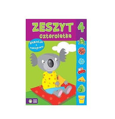 ZESZYT CZTEROLATKA EDUKACJA Z NAKLEJKAMI Polish book polska ksiegarnia *JBook
