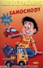 ULUBIONE MALOWANKI SAMOCHODY malowanka kolorowanka po polsku POLISH ksiazka NOWA