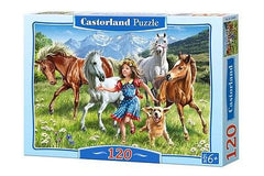 Puzzle 120 NA LACE jigsaw ON A MEADOW  NEW CASTORLAND *JBook