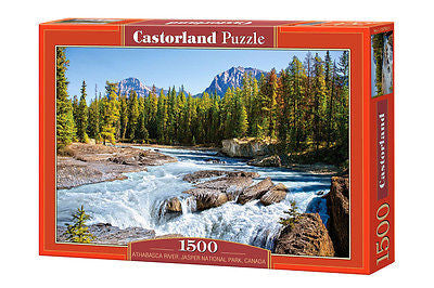 Puzzle 1500 ATHABASCA RIVER JASPER NATIONAL PARK  jigsaw CANADA CASTOR *JBook