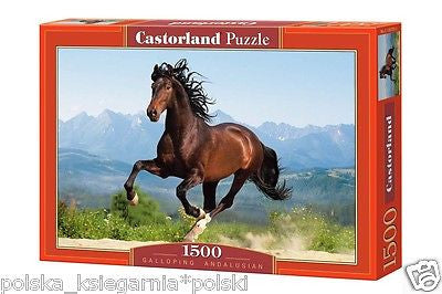 Puzzle 1500 GALOPUJACY KON  jigsaw GALLOPING ANDALUSIAN CASTORLAND *JBook