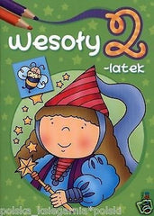 WESOŁY 2-LATEK wesoly malowanki naklejki po polsku POLISH polska ksiazka NOWA