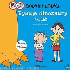 BOLEK I LOLEK Rysuje Dinozaury naklejki po polsku POLISH polska ksiazka NOWA new