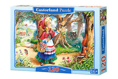 Puzzle 120 CZERWONY KAPTUREK RED RIDING HOOD  jigsaw NEW CASTORLAND *JBook