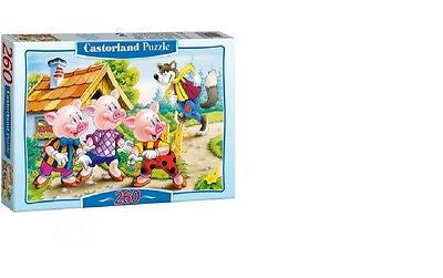 Puzzle 260 THREE LITTLE PIGS jigsaw TRZY MALE SWINKI CASTORLAND *JBook