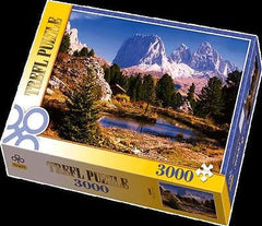Puzzle 3000 JEZIORKO W DOLOMITACH lake in Dolomites jigsaw NEW NOWE TREFL *JBook
