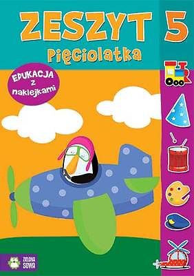 ZESZYT PIECIOLATKA EDUKACJA Z NAKLEJKAMI Polish book polska ksiegarnia *JBook