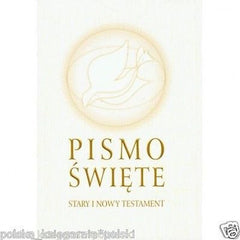Pismo Swiete Stary i Nowy Testament DUZE TWARDE biala obwoluta BIBLIA  *JBook