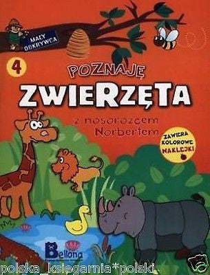 Polish Book  POZNAJE ZWIERZETA Z NOSOROZCEM NORBERTEM wys. 24h CWICZENIA  *JBook