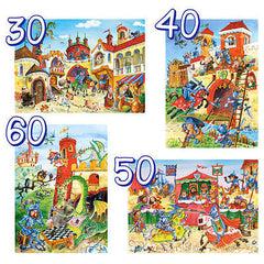 Puzzle 4x PRZYGODY RYCERZA KNIGHT ADVENTURES new CASTORLAND *JBook