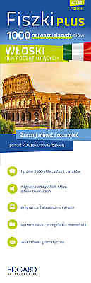 FISZKI PLUS 1000 NAJWAZNIEJSZYCH SLOW WLOSKI DLA POCZATKUJACYCH + CD 24h! *JBook