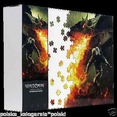 PUZZLE jigsaw 1500 WIEDZMIN 2 GERALT I SMOK WITCHER DRAGON Zabojcy krolow *JBook
