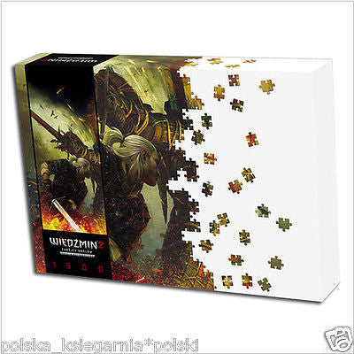 PUZZLE jigsaw 1500 WIEDZMIN 2 GERALT I DRAUG WITCHER Zabojcy krolow 794 *JBook