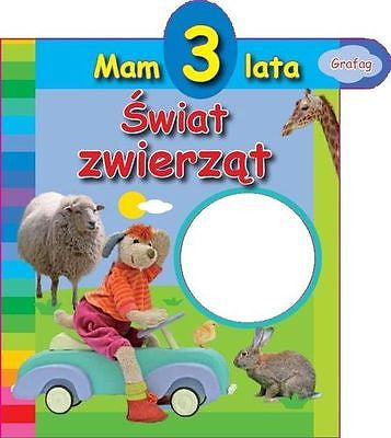 MAM 3 LATA SWIAT ZWIERZAT wysylka 24h! kartonowa polskie ksiazki zwierzeta Libro