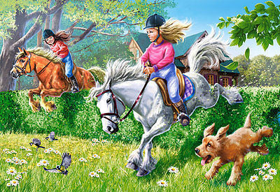 Puzzle 260 HORSE JUMPING jigsaw SKOKI KONNE CASTORLAND *JBook