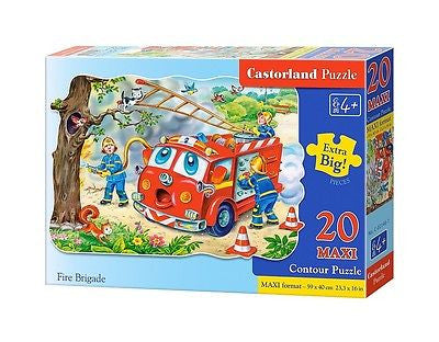 Puzzle 20 MAXI STRAZACY  jigsaw FIRE BRIGADE  NEW CASTORLAND  *JBook