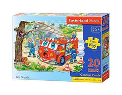 Puzzle 20 MAXI STRAZACY  jigsaw FIRE BRIGADE  NEW CASTORLAND  *JBook