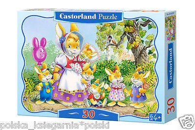 PUZZLE 30 RABBIT FAMILY jigsaw RODZINA KROLIKOW CASTORLAND *JBook