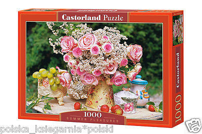 Puzzle 1000 SUMMER PLEASURE flowers jigsaw BUKIET KWIATOW  CASTORLAND *JBook