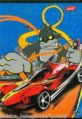 ZESZYT w 3 linie HOT WHEELS blue dla dzieci 16 stron polska ksiegarnia *JBooks