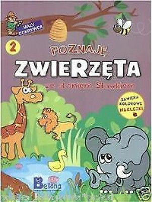 Polish Book POZNAJE ZWIERZETA ZE SLONIEM SLAWKIEM wys. 24h! CWICZENIA *JBook