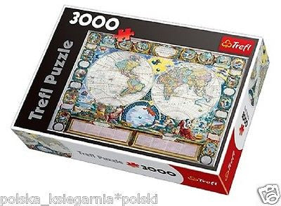Puzzle 3000 MAPA ZIEMI 1749 map of Earth J B Nolin jigsaw NEW NOWE TREFL *JBook