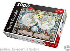 Puzzle 3000 MAPA ZIEMI 1749 map of Earth J B Nolin jigsaw NEW NOWE TREFL *JBook