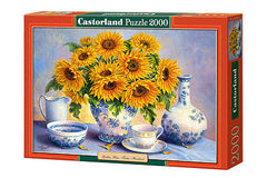 Puzzle 2000 GOLDEN BLUE Trisha Hardwick jigsaw SLONECZNIKI CASTORLAND *JBook