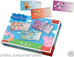 Puzzle 3 2 1 SWINKA PEPPA NAUKA CYFEREK jigsaw age wiek 3+ wys 24h! TREFL *JBook
