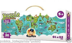 Puzzle 60 CZUCZU Mapa Swiata PUZZLE PODROZNIKA dla dzieci wysylka 24h! *JBook