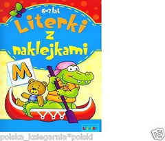 LITERKI Z NAKLEJKAMI 6-7 lat dla dzieci POLISH BOOK polska ksiegarnia *JBOOK