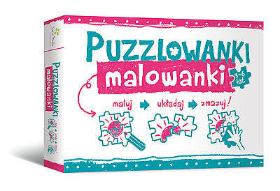 PUZZLOWANKI MALOWANKI maluj ukladaj zamazuj jigsaw age wiek 3-6 SierraM *T JBook
