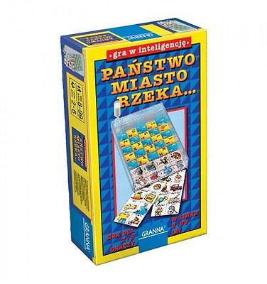 GRA PLANSZOWA PANSTWO MIASTO RZEKA age wiek 8+ super prezent! GRANNA *JBooks