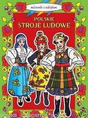 POLSKIE STROJE LUDOWE MALOWANKI Z NAKLEJKAMI dla dzieci POLISH BOOK *JBook