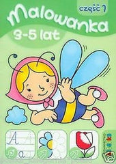 Malowanka 3-5 lat czesc 1 Wyd LITERKA wys 24 naklejki POLISH polska ksiazka NOWA